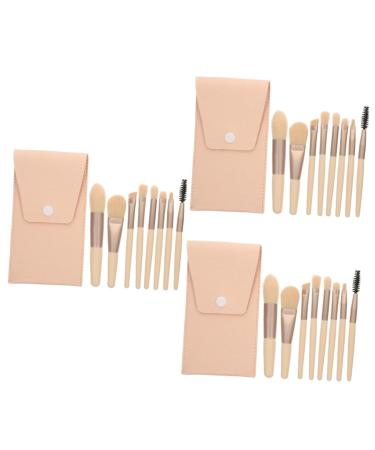 Balacoo 3 Sets Travel Makeup Ladies Suits Professional Makeup Brush Travel Kits for Women Travel Kit for Women Blush Brush Women Makeup Supplies Lip Brush Mini Fiber Wool Miss