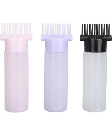 KKPLZZ 3 Colors Hair Coloring Oiling Bottle Root Comb Applicator Bottle with Graduated Scale for Beauty Salon - Buy Online on SooperMarket.com