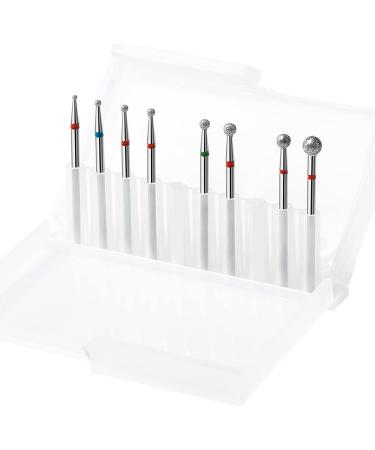 ERUIKA 8Pcs Ball Diamond Drill Bits Set - Nail File Gel Polishing Acrylic Manicure Pedicure Cuticle Tools - Buy Online on SooperMarket.com