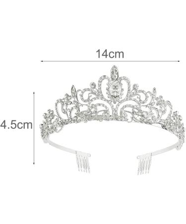 Tiara Crown Crystal Rhinestone Bridal Princess Headband with Comb for Women Bridal Party Wedding Birthdays Anniversaries - Buy Online on SooperMarket.com