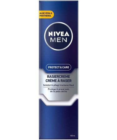NIVEA MEN Protect & Care Shaving Cream - Gentle Shave with Creamy Foam, 100ml - Buy Online on SooperMarket.com