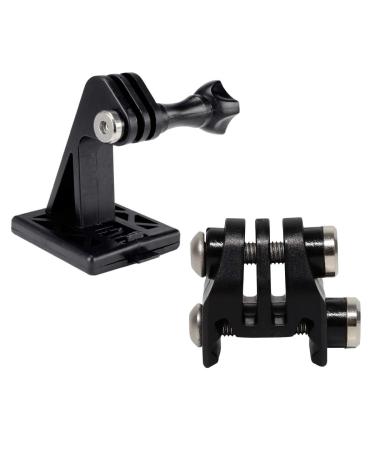 Picatinny Rails Airsoft Gun Rail Helmet Excavator Mounts Bracket Adapter for GoPro Action Camera (2Black)