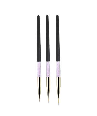 Nail Art Liner Brush Gel Painting Nail Brushes Dotting Pen Nail Art Design Drawing Tool for Gel Polish Manicure Salon DIY At Home(Black)
