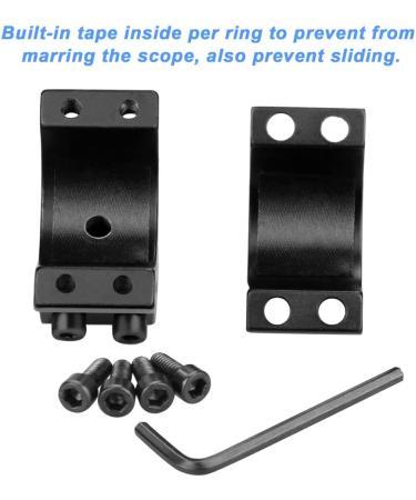 Modkin 1 Inch Dovetail Scope Rings - High Profile Mount for 11mm Rails - Set of 2 with Stop Pin - Buy Online on SooperMarket.com