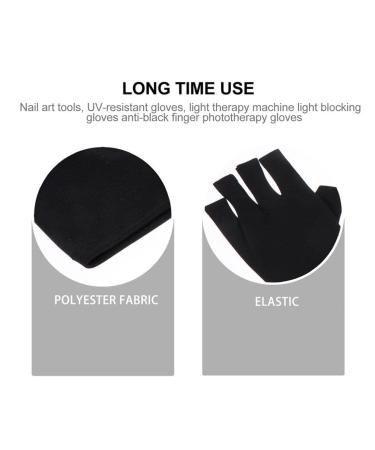 FOMIYES 1 Pair nail gloves gel manicure gloves fingerless driving gloves LED dry lamp gloves sun protector gloves half finger gloves nail art gel sun protection nail polish polyester Miss - Buy Online on SooperMarket.com