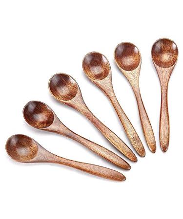 Small 6 Pieces Wooden Tea for Cooking Small Spice Mini Honey for Daily Use