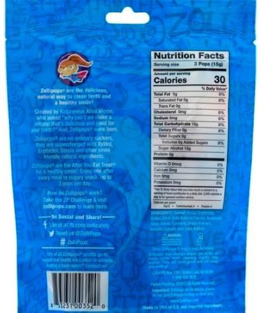 Zollipops Clean Teeth Lollipops - AntiCavity Sugar-Free Candy for a Healthy Smile Great for Kids Diabetics and Keto Diet. Natural Fruit Variety Pack of 2 28 pcs in Total - Buy Online on SooperMarket.com