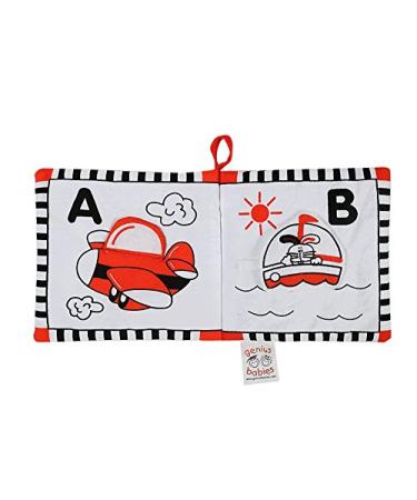 My First ABC Cloth Book for Infants - High Contrast Black, White, and Red Colors - Buy Online on SooperMarket.com