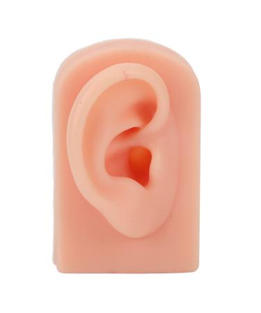 Silicone Ear Model Silicone Ear Model Soft Flexible Right Ear Reusable Human Ear Model for Ear Training And Earrings Display (Light Skin Color)