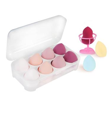 Makeup Sponge 12 Pcs Makeup Sponges Blender Set - 11 Pcs Professional Beauty blender Foundation Blending Blender with 1 Beauty Blender Sponge Holder Flawless for Cream  Powder and Liquid