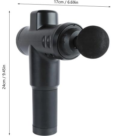 High-Frequency Black Body Massager with 8 Silicone Heads - Deep Tissue Relief for Sore Muscles - International Shipping Available - Buy Online on SooperMarket.com