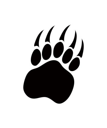 Dopetattoo 6 Sheets Temporary Tattoo Bear Paw Bear Footprint Tattoo Neck Arm Chest for Women Men Adults