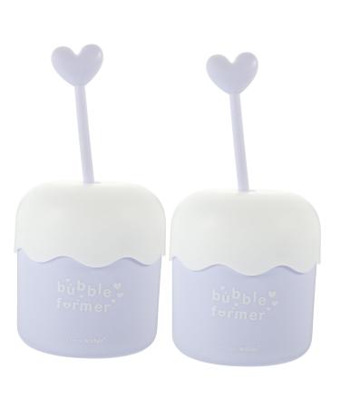 FRCOLOR 2 Pcs Marshmallow Whip Maker Skincare Foam Cup Whip Bubble Maker Skincare Foaming Face Wash Cup Rich Foam Maker Face Wash Foam Maker Foam Body Wash Plastic Portable Shampoo 1 Count (Pack of 1) Sky-blue