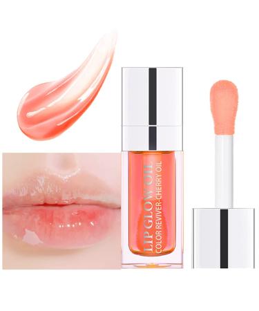 GL-Turelifes Plumping Lip Gloss Oil - Hydrating Tinted Balm for Long Lasting Nourishment | Transparent Lip Glow Oil with Non-sticky Glitter Shine - Primer Lip Tint (001Pink) - Buy Online on SooperMarket.com