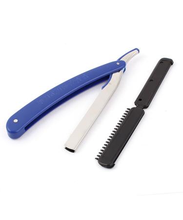 Ruilogod Plastic Handle Folding Hair Shaving Razor Comb Trimmer Blade Holder