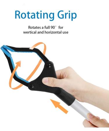 Reacher Grabber Tool Pickup Tool Reaching Assist Tool for Trash Pick Up Nabber Litter Picker 82cm Foldable Grabber Reacher for Elderly Lightweight Extra Long Handy Trash Claw Grabber Arm Extension Blue - Buy Online on SooperMarket.com