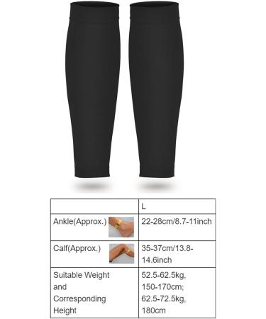 Shop Compression Stockings for Men & Women - Elastic Calves Support for Running & Sports (Black Size L) - Buy Online on SooperMarket.com
