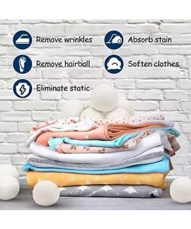 Extra Large Wool Dryer Balls - Set of 6 | Natural Fabric Softener Chemical Free Scented & Reusable - Buy Online on SooperMarket.com