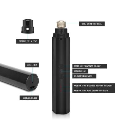 Bisnuy Professional 2-Speed Electric Dog Nail Grinder for Painless Grooming - Rechargeable Pet Nail Trimmer for Dogs & Cats - Buy Online on SooperMarket.com