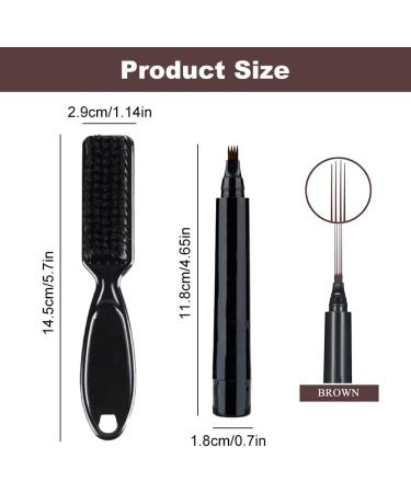 Beard Pen Beard Filler Pencil Beard Pencil Filler for Men Beard Pencil Filler For Men with Bristle Beard Brush Easily Fill and Define Your Beard with Beard Pencil Filler for Men (Brown) - Buy Online on SooperMarket.com