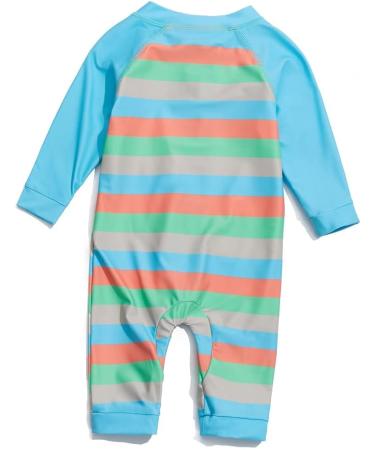 BONVERANO Baby Boys Swimsuit UPF 50+ Sun Protection Full Zipper One Piece Swimwear 2-3 Years Stripe - Buy Online on SooperMarket.com