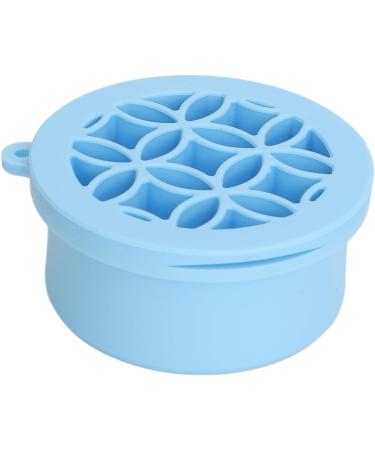 Makeup Brush Scrubber Multifunctional 2 in 1 Folding Palm Size Portable Makeup Brush Cleaning Bowl for Daily (Blue) - Buy Online on SooperMarket.com