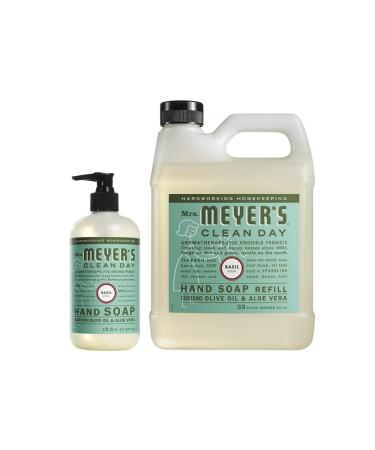 Mrs. Meyer's Liquid Hand Soap Variety  1 Basil Refill  1 Basil Hand Soap  1 CT