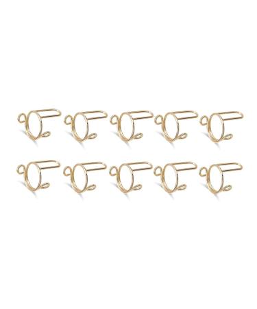 Zhwkelvs 10 Pieces Sets Thin Nail Rings for Ladys Daily Fingertip Protective Cover Ring Jewelry to Girlfriend Gold