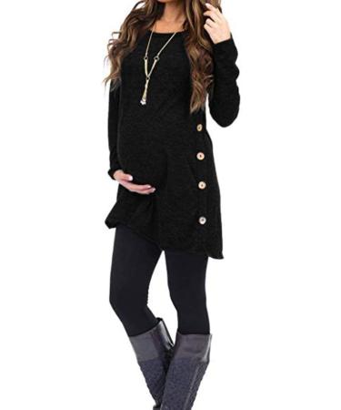 Maternity Dot Print Breastfeeding Hoodie Sweatershirt | Plus Size Nursing Clothes | Maternity Tops for Work | UK Size S-4XL | Promotion Sale - Black - Buy Online on SooperMarket.com