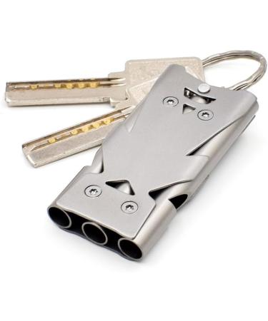 150dB Loud Stainless Steel Emergency Whistle - Makstore Silver Signal Whistle 58x27mm | International Shipping - Buy Online on SooperMarket.com