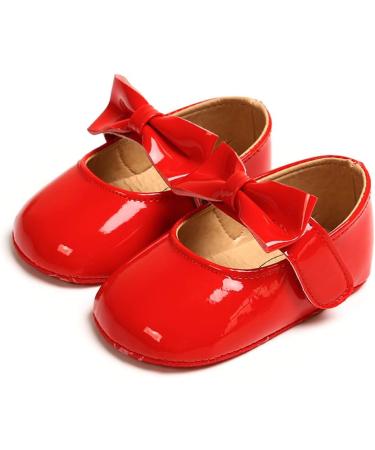 RVROVIC Baby Girl Princess Sparkly Moccasins | Soft Sole Prewalker Toddler Shoes 12-18 Months (Red) - Buy Online on SooperMarket.com