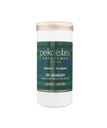 PekoeTea Edinburgh The Orangery Tea - Chinese White & Green Tea with Orange Luxury Signature Blend - Loose Leaf Tea 40g Caddy