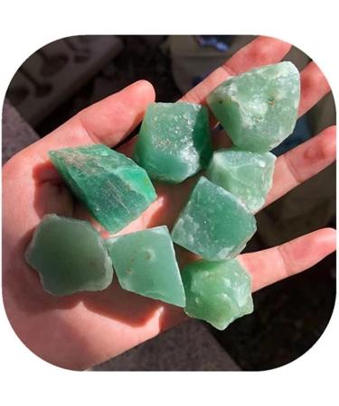 for raw Crystals Minerals Gemstone Natural Green Rough Stone for Home Decoration 100g 30-50mm - Buy Online on SooperMarket.com