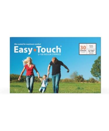 EasyTouch 30G 5/16 In. 1mL/CC Insulin Syringe 100 Pack - Buy Online on SooperMarket.com