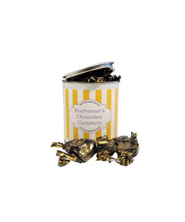 250g Paint Pot Tin of Individually Wrapped Buchanan's Chocolate Caramel Toffees