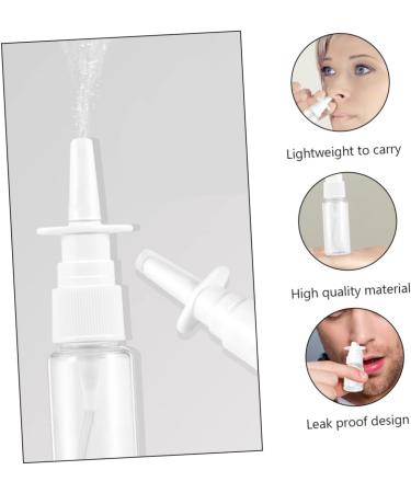 30 Pcs Rhinitis Spray Bottle Set | Clear Travel Nasal Spray Pump Bottles | 10.2x2.7cm | Silver - Pack of 3 - Buy Online on SooperMarket.com