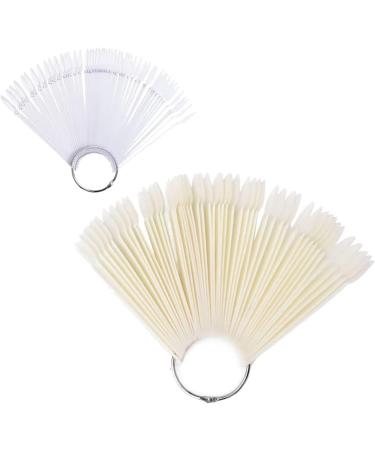 50Pcs Fan Shaped Nail Art Tips Color Display Card | Nail Polish Swatch Board & Practice Tools - Buy Online on SooperMarket.com