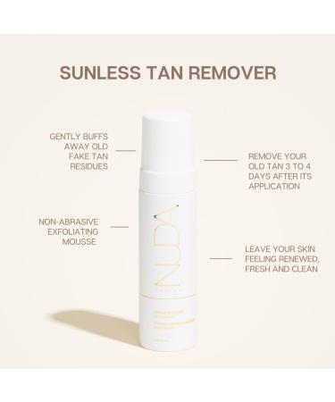 Nuda Sunless Tan Remover | Gentle Vegan Mousse with Aloe Vera & Vitamins A C E | Non-Abrasive Fake Tan Remover for Women (190mL - Buy Online on SooperMarket.com