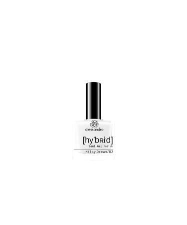Alessandro Hybrid Lack Milky Dream - slightly transparent white tone - in just 3 steps - Perfect nails without LED to 10 days stop!Milky Dream 8 ml (1 Pack)