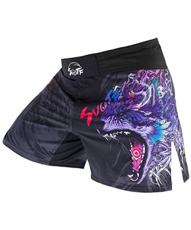 SUOTF MMA Shorts for Men Fight Shorts Men BJJ Boxing Trunks for Men Grappling Medium Suodk2