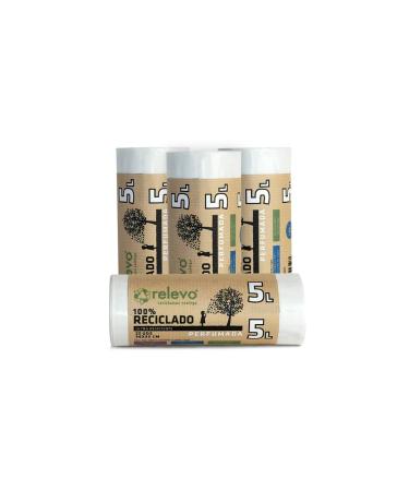 Relevo 80 pieces garbage bags 5 L - Perfumed 100% recycled garbage bags A - 5 L