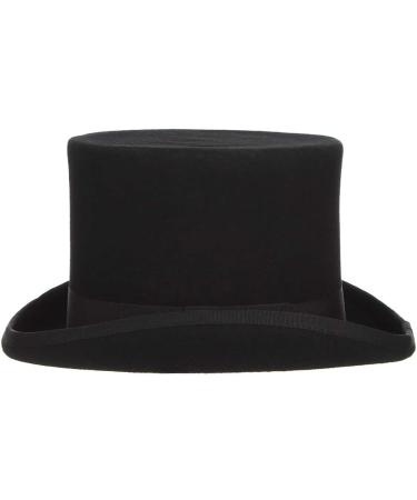GEMVIE Men's 100% Wool Top Hat Satin Lined - Black Dress Hat 7 5/8 - Buy Online on SooperMarket.com
