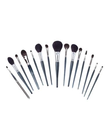 Real Wool Animal Hair Makeup Brush Set Professional Highlight Eye Shadow Brush Eyelash Comb As shown D
