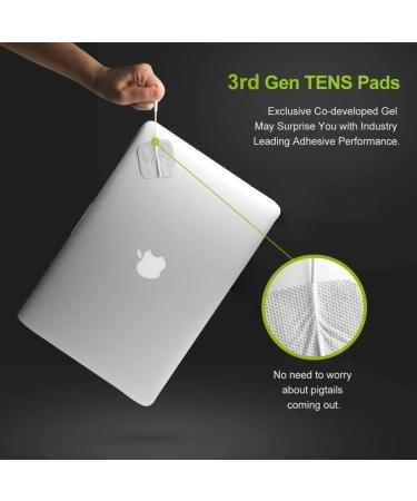 AUVON TENS Unit Electrode Pads - Upgraded Self-Stick Performance, Non-Irritating Design | Electrotherapy Patches (White) - Buy Online on SooperMarket.com