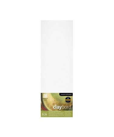 Ampersand Museum Series Claybord Panels for Paint and Ink, 2 Inch Depth Cradled, 8X24 Inch (CBSWC824)