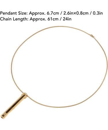 Mindful Breathing Necklace Prevent Skin Fading Reduce Anxiety Relieve Stress Increase Lung Volume For Men For Daily Wear (Gold Color) - Buy Online on SooperMarket.com