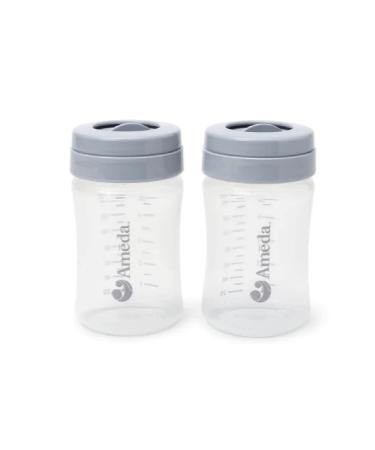 Ameda MYA Replacement Bottles with Locking Caps & Rings Storage Bottle Baby Essentials Breastfeeding Supplies 2 Count
