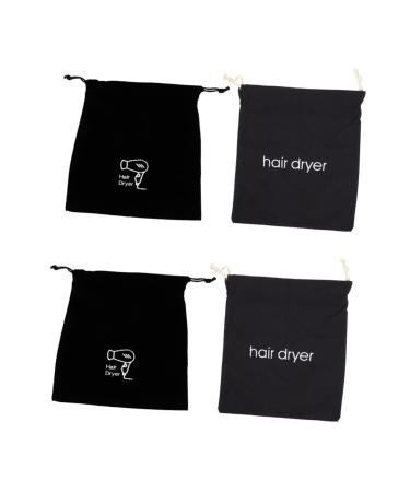 FOYTOKI 4 Pcs Hair Dryer Storage Bag Dustproof Storage Bag Drawstring Pouch Hairdryer Organizer Fabric