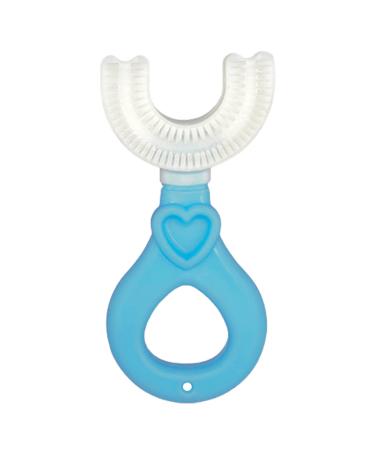 ZTGD Christmas Decorations Kids Toothbrush U-Type Head Oral Care Hand-Held Infant Soft Bristle Toothbrush for Toddler Baby & Child Personal Care Blue Round