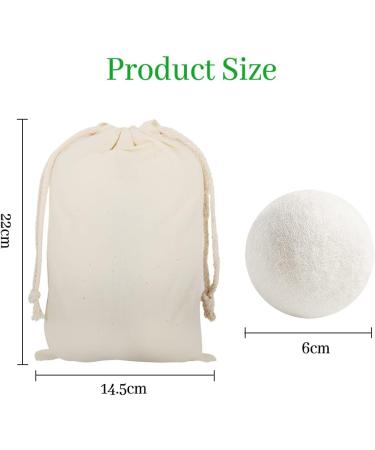 Fainfun Natural Wool Dryer Balls - 6 Pack (6cm) | Eco-Friendly Efficient Laundry Solution for Down & All Fabrics - Buy Online on SooperMarket.com